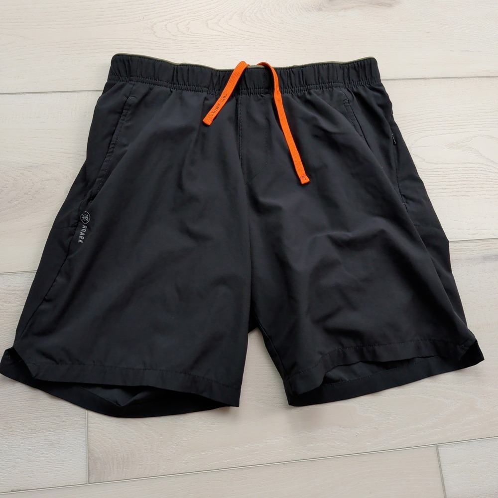 Roark Run Amok Shorts Mens Small Black Lined Athletic Running 7"